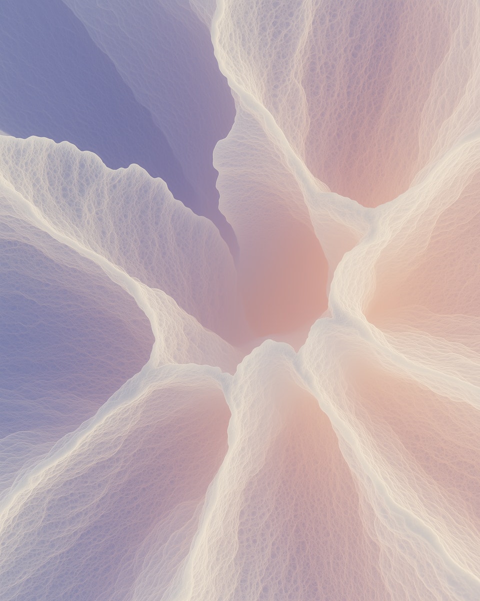 Abstract Pink and Purple Flowing Design