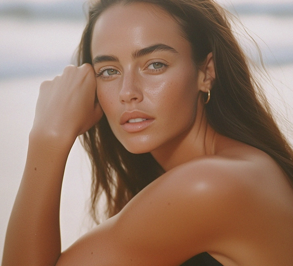 Woman Close up On Beach